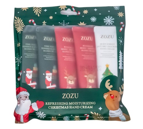 Набор кремов для рук Zozu Merry Christmas, 5x30mg (зеленая упаковка)