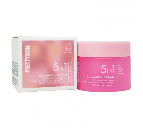 Крем для лица Prettyskin Collagen Cream 5in1, 50g