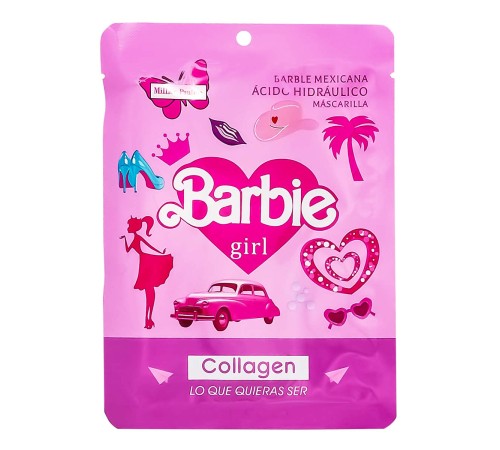 Маска для лица Million Pauline Barbie Girl Collagen ( розовая), Маски для лица