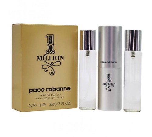 Paco Rabanne 1 Million, 3*20 ml, Набор духов 3 по 20 мл