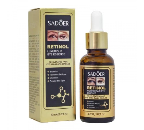 Ночная восстанавливающая сыворотка вокруг глаз с экстрактом ретинола Sadoer Retinol, 30ml