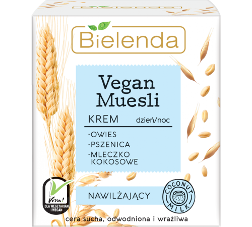 Vegan Muesli Увлажняющий Крем Пшеница+ Овёс+Кокосовое Молоко, 50 мл, Крем Для Лица