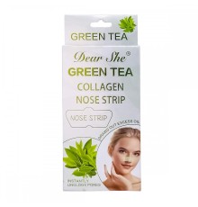 Коллагеновая  полоска для носа Dear She Green Tea 10шт