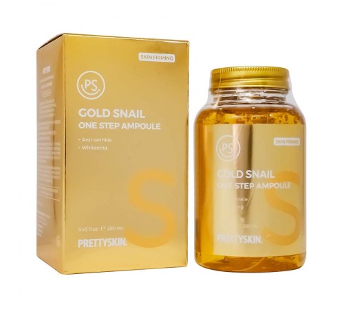 Сыворотка для лица Prettyskin Gold Snail One Step Ampoule, 250ml