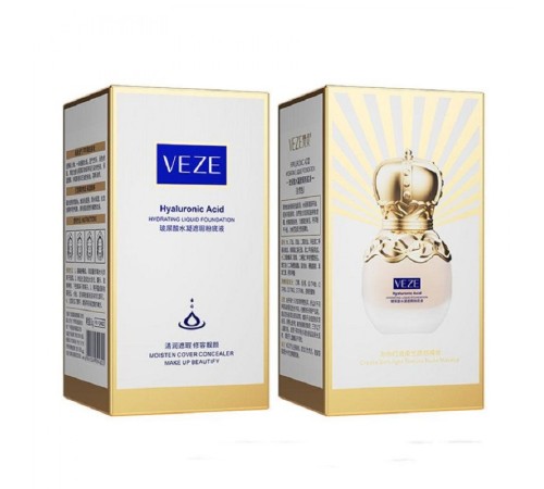 Увлажняющий тональный крем Veze Hyaluronic Acid Hydrating Liquid Foundation, 30ml, Тональный крем