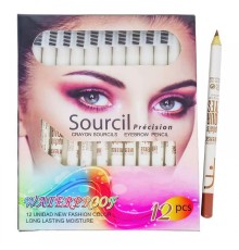 Набор коричневых карандашей для бровей Sourcil Pencil Designer Waterproof 12шт