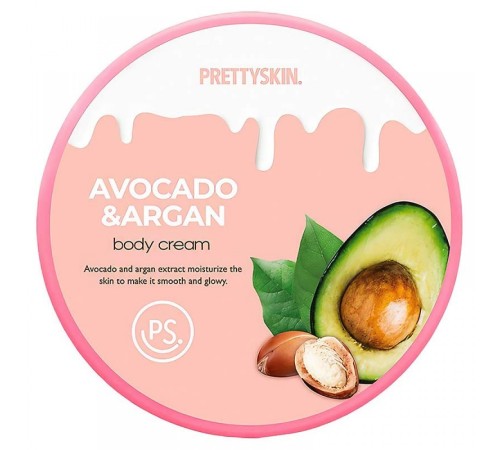 Питательный крем для тела с экстрактом авокадо и аргановым маслом Pretty Skin Avocado & Argan 300g, Крем Оригинал