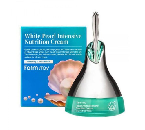 Интенсивный питательный крем с жемчугом FARMSTAY White Pearl Intensive Nutrition Cream 50g