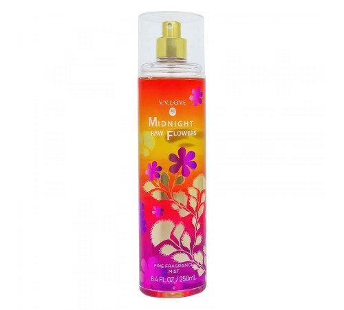 Спрей для тела V.V.Love Fine Fragrance Midnight Raw Flovers, 250ml, Спрей для тела