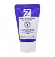 Пенка для умывания May Island 7 Days Secret 4D Hyaluronic Cleansing Foam, 30 ml