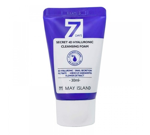 Пенка для умывания May Island 7 Days Secret 4D Hyaluronic Cleansing Foam, 30 ml, Средства для умывания