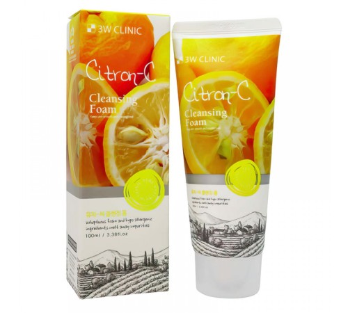 Пенка для умывания 3W Clinic Citron C, 100ml, Средства для умывания