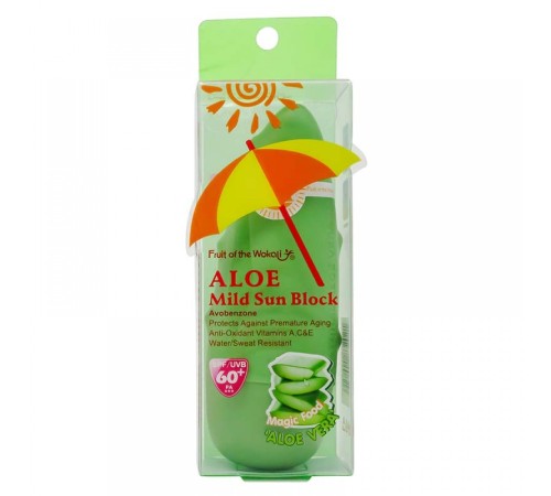 Солнцезащитный крем Wokali Aloe Mild Sun Block SPF 60+, 50ml, Для Лица