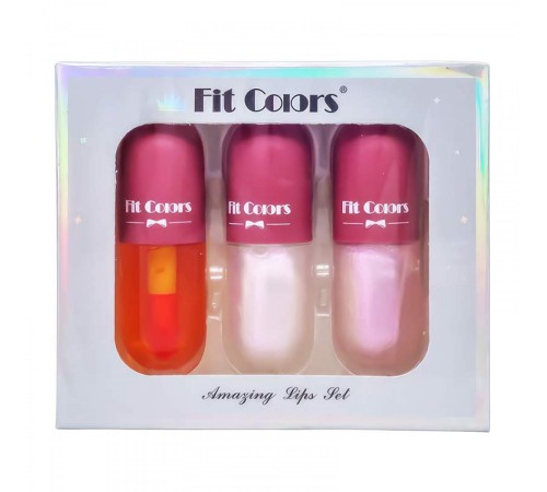 Набор блесков для губ Fit Colors, 3в1