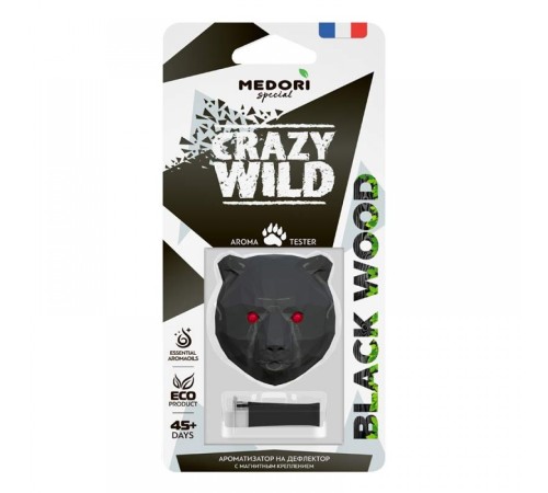 Меловой авто-парфюм на дефлектор 3D Medori Crezy Wild Black Wood, Автопарфюм