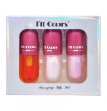 Набор блесков для губ Fit Colors, 3в1