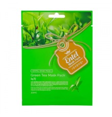 Маска тканевая для лица с вытяжкой зеленого чая Entel Green Tea Mask Pack