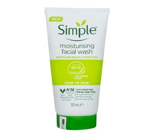 Пенка для умывания Simple Kind to Skin Moisturising Facial Wash, 150ml, Средства для умывания