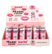 Блеск+бальзам для губ Karite Magic Color (розовый) 24шт