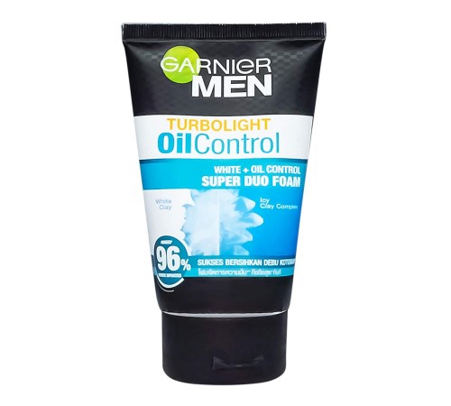 Пенка для умывания Garnier Men Duo Foam Turbo Light Bright Oil Control, 100ml, Средства для умывания