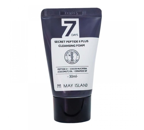 Пенка для умывания с пептидами May Island 7 Days Secret Peptide 8 Plus Cleansing Foam, 30ml, Средства для умывания