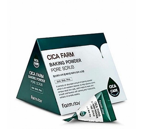 Скраб с центеллой азиатской для очищения пор CICA FARM Baking Powder Collagen Pore Scrub 25x7 mg, Скраб