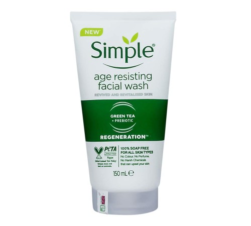 Пенка для умывания Simple Regeneration Age Resisting Facial Wash, 150ml, Средства для умывания