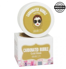 БХ Маска Для Лица Глиняно-Пузырьковая С Золотом Urban City Carbonated Bubble Gold Mask 100мл