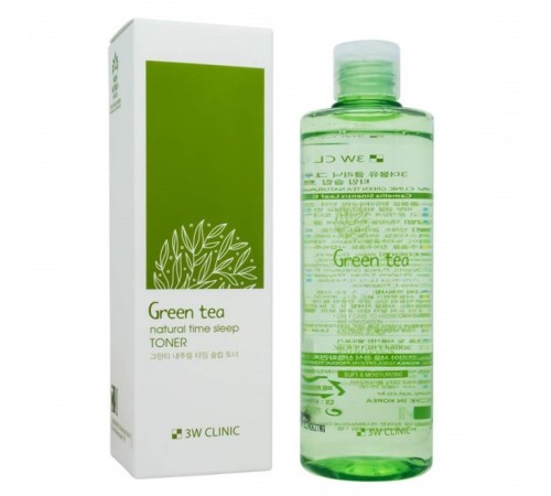 Тонер для лица 3W Clinic Green Tea Natural Time Sleep, 300ml, Мицеллярная Вода Оригинал