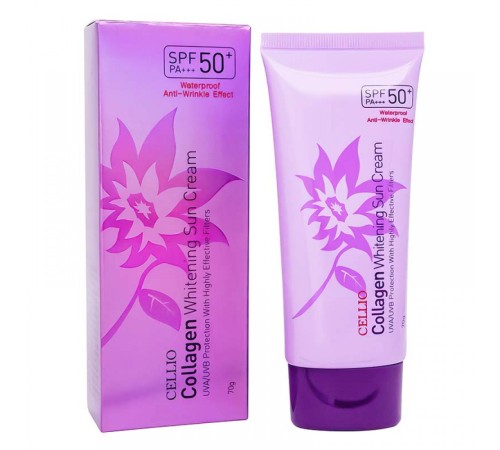 Солнцезащитный крем Cellio Waterproof Anti-Wrinkle Effect SPF 50++, 70ml, Для Лица