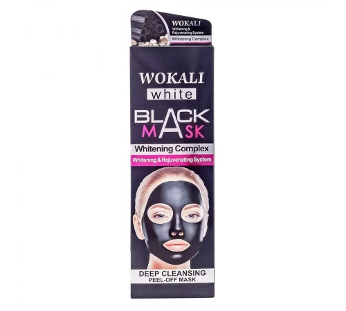 Отбеливающая маска-пленка для лица Wokali White Black Mask, Маски для лица