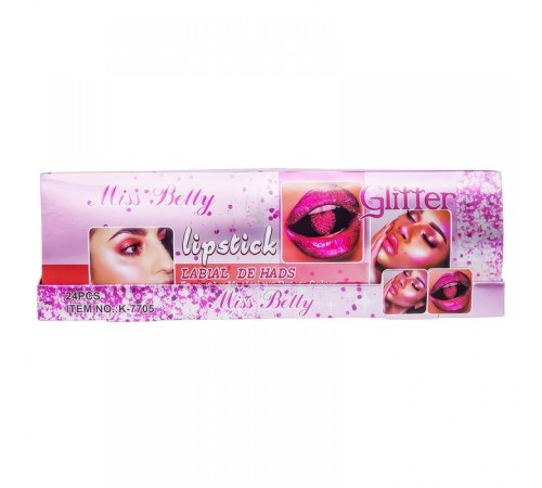 Помада глиттер Miss Betty Glitter 24 colors, Блеск для губ