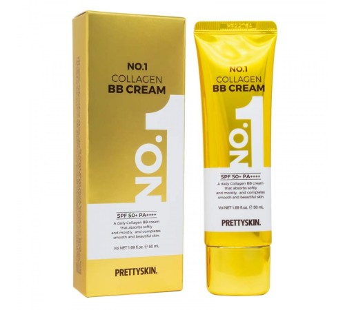 BB крем для лица Prettyskin Collagen №1 SPF 50+++, 50ml